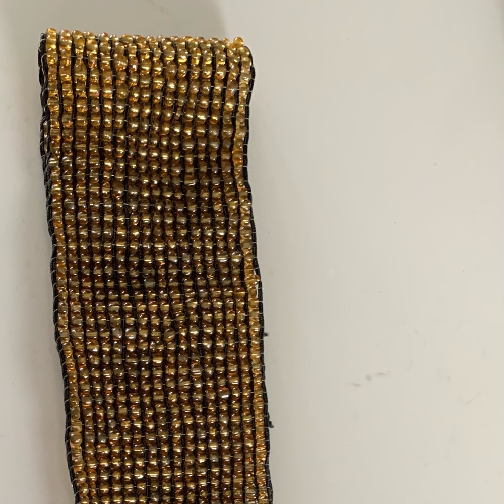 New with tag gold beaded elastic dress